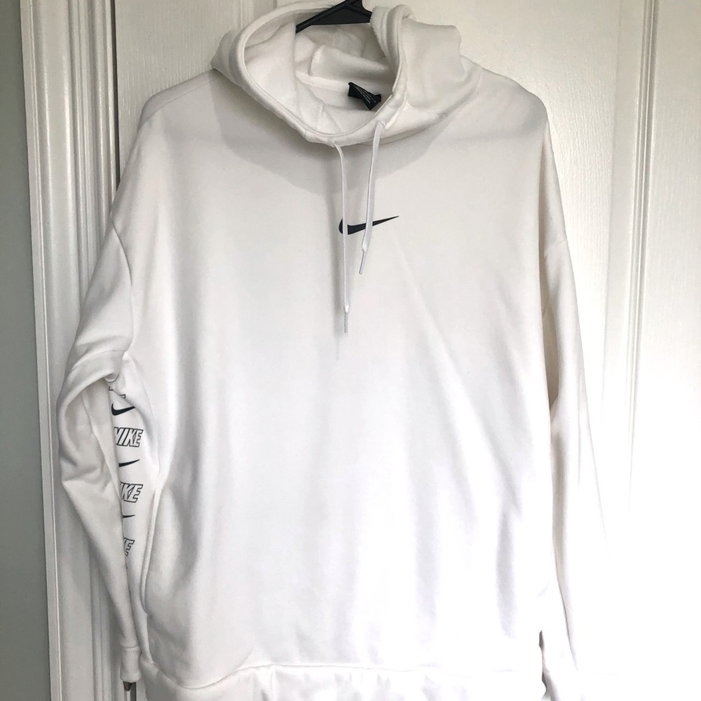 Women’s Nike White Hoodie, Size L, EUC.